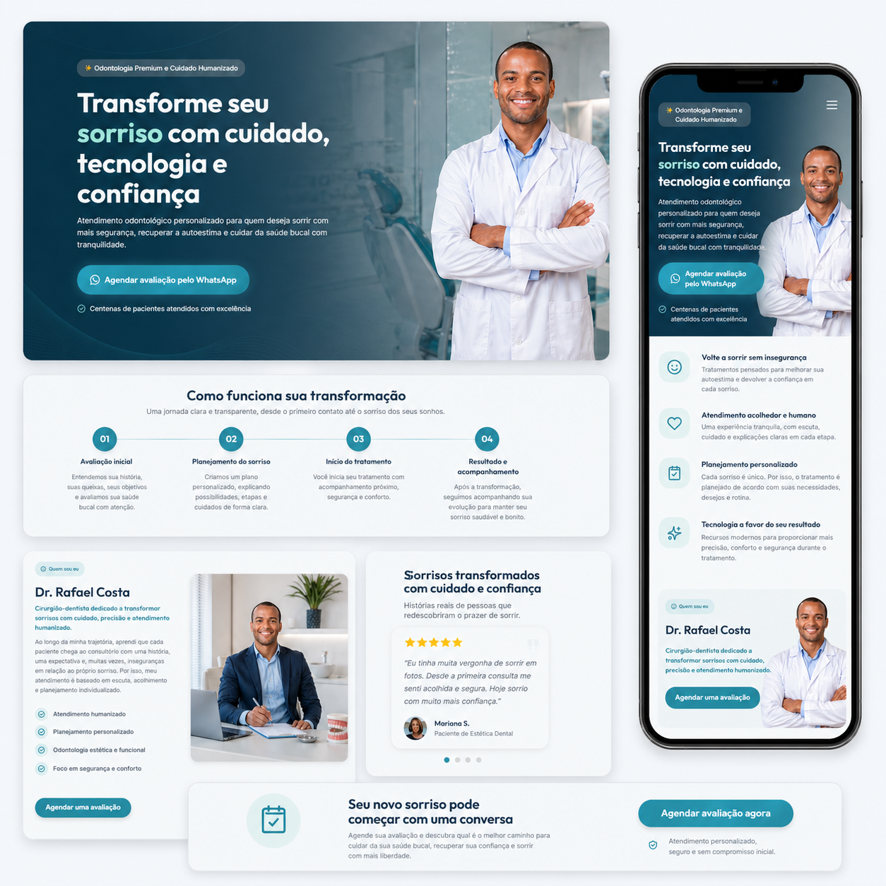 Print da landing page para dentista